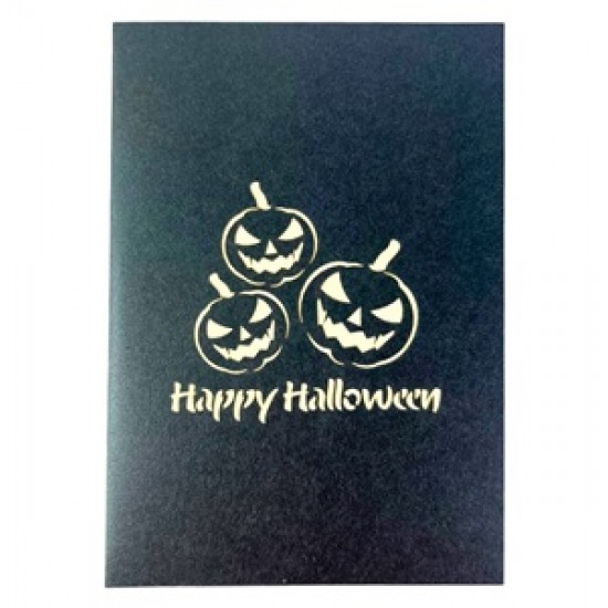 Handmade 3D Pop Up Card Happy Halloween Witch Wizard Grim Reaper Pumpkin Spider Gothic Cosplay Celebrations