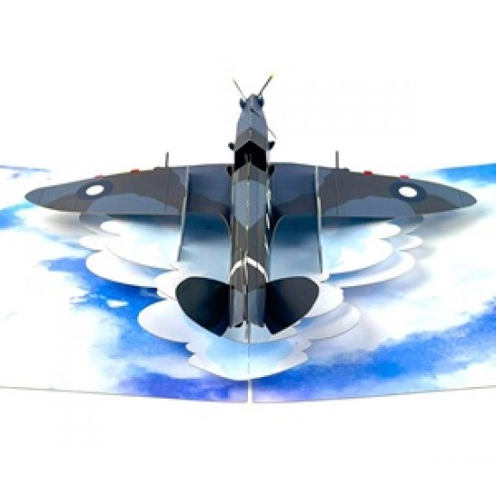 Handmade 3D Pop Up Card Spitfire Birthday, Wedding Anniversary, Valentine's Day, Father's Day, Pass Pilot Exam,Blank Greetings