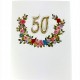 BC Worldwide Ltd handmade 3D pop up card 50 fifty happy birthday rose flower 