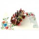 BC Worldwide Ltd handmade 3D pop up card 50 fifty happy birthday rose flower 