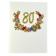 Handmade 3D pop up card 80 Eighty happy birthday rose flower pot celebrations card for her friends