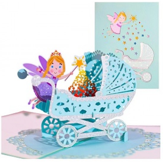 Handmade 3D Pop Up Card baby boy new baby birth baby shower congratulations celebrations