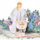 Handmade 3D Pop Up Card Baptism Christening Angel Blessing Cross Holy Water New Baby Birth Congratulations Blank Celebrations