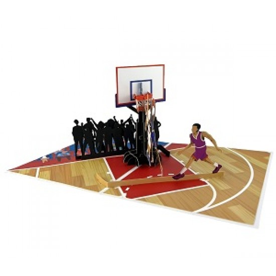 Handmade 3D Pop Up Card Basketball Team Birthday Wedding Anniversary Valentine's Day Father's Day Graduation Father's Day Blank Friendship Celebrations