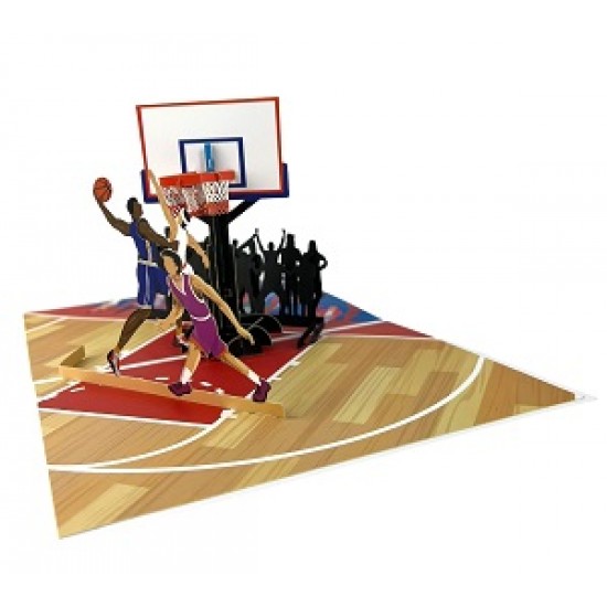 Handmade 3D Pop Up Card Basketball Team Birthday Wedding Anniversary Valentine's Day Father's Day Graduation Father's Day Blank Friendship Celebrations