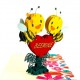 Handmade 3D Pop Up Card Bee Mine Birthday Valentine's Day Proposal Engagement Wedding Anniversary Celebrations