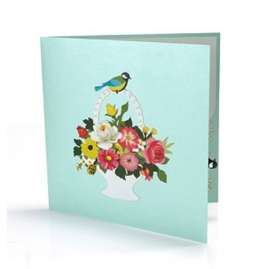 Handmade 3D Pop Up Card Bird Flower Birthday Valentine's Day Mother's Day Teacher's Day Wedding Anniversary Thank You New Home Retirement Best Wishes Blank Card