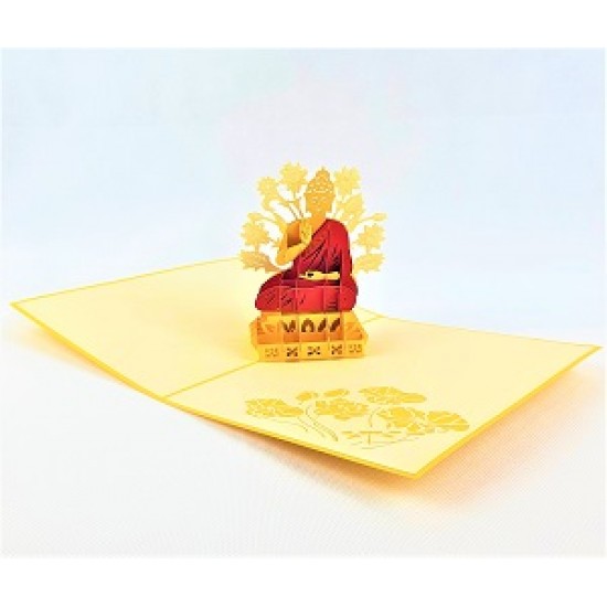 Handmade 3D Pop Up Card Buddha birthday Valentine's day Anniversary Pass Exam New Home Good Luck Religious Card