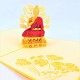 Handmade 3D Pop Up Card Buddha birthday Valentine's day Anniversary Pass Exam New Home Good Luck Religious Card