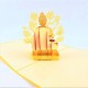 Handmade 3D Pop Up Card Buddha birthday Valentine's day Anniversary Pass Exam New Home Good Luck Religious Card