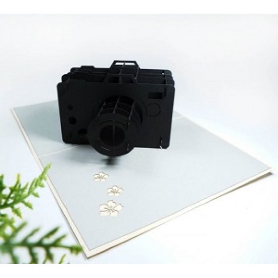 Handmade 3D Pop Up Card Camera Birthday Mother's Day Father's Day Wedding Anniversary Valentine's Day New Job Holiday