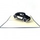 Handmade 3D Pop Up Card Classic Black Car Birthday Wedding Anniversary Valentine's Day Father's Day Mother's Day New Car Pass Driving License Blank Celebration