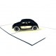 Handmade 3D Pop Up Card Classic Black Car Birthday Wedding Anniversary Valentine's Day Father's Day Mother's Day New Car Pass Driving License Blank Celebration