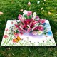 Handmade 3D Pop up Card Cosmos Flowers Love and Joy Birthday Valentines Day Mother's Day Wedding Anniversary Congratulations Retirement Thank you Teacher's Day New House Blank Celebrations