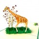 Handmade 3d Pop Up Card Giraffe Apricot Tree Grass Birthday Wedding Anniversary Valentine's Day Father's Day Outdoor Invitation Thank You