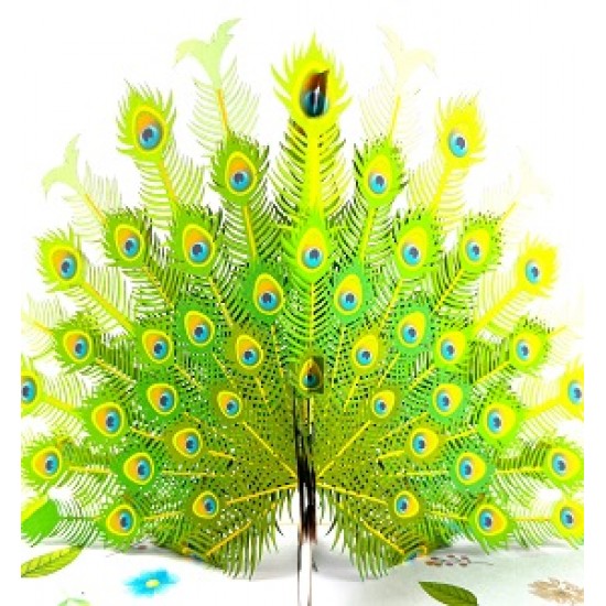 Handmade 3D Pop Up Card Peacock Birthday Valentine's Day Mother's Day Wedding Anniversary Hen Party Bridal Shower New Home Good Luck Blank Celebrations Card