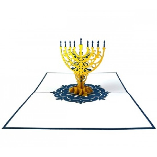 Handmade 3D pop up card Hanukkah Jewish Festival Chanukah blank card celebrations card