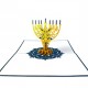 Handmade 3D pop up card Hanukkah Jewish Festival Chanukah blank card celebrations card