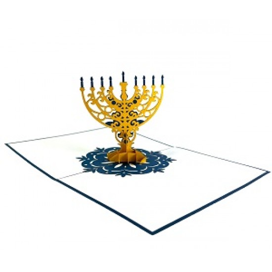 Handmade 3D pop up card Hanukkah Jewish Festival Chanukah blank card celebrations card