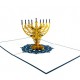 Handmade 3D pop up card Hanukkah Jewish Festival Chanukah blank card celebrations card