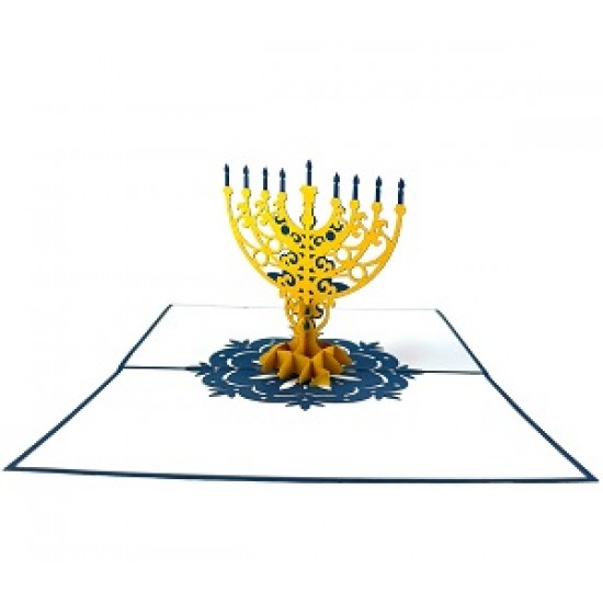 Handmade 3D pop up card Hanukkah Jewish Festival Chanukah blank card celebrations card