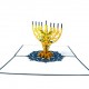 Handmade 3D pop up card Hanukkah Jewish Festival Chanukah blank card celebrations card