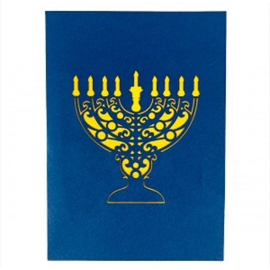 Handmade 3D pop up card Hanukkah Jewish Festival Chanukah blank card celebrations card