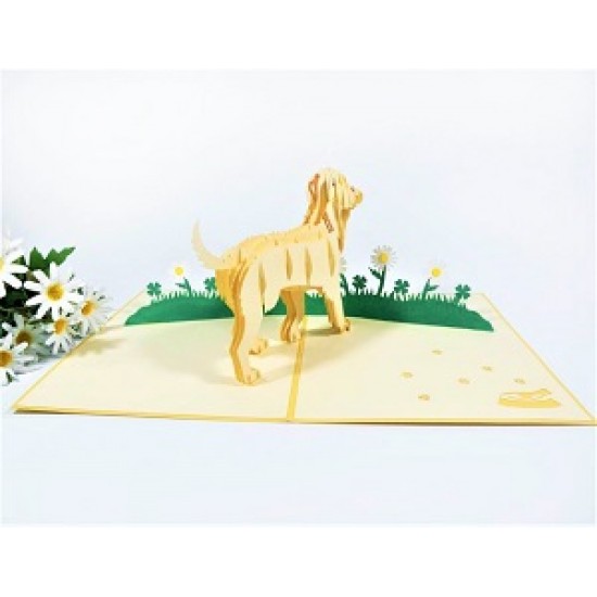 Handmade 3D Pop Up Card Labrador dog birthday Anniversary New Pet New Home Mother's day Father's day Love Friendship Blank Card Gift