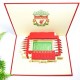 Handmade 3D Pop Up Card Liverpool Football Stadium Birthday, Valentine's day, Father's Day, Wedding Anniversary, Graduation, Christmas Love Friendship Celebrations Card