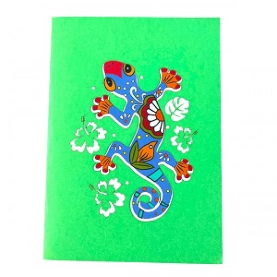 Handmade 3D Pop Up Card Lizard Birthday Valentine's day Mother's day Father's Day Holiday Blank Celebrations