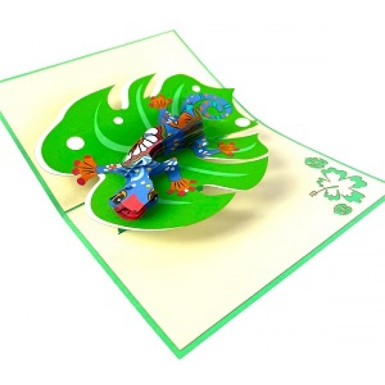 Handmade 3D Pop Up Card Lizard Birthday Valentine's day Mother's day Father's Day Holiday Blank Celebrations