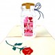 Handmade 3D Pop Up Card Love Heart Bottle Rose Birthday Valentines Day Mother's Day Wedding Anniversary Love Blank Celebrations Card