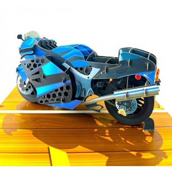 Handmade 3D Pop Up Card Motorbike Motorcycle Super Bike Birthday Valentine's Day Father's Day Graduation Wedding Anniversary Leaving Hobby Racing Blank Celebrations