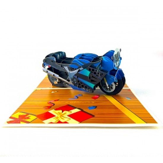 Handmade 3D Pop Up Card Motorbike Motorcycle Super Bike Birthday Valentine's Day Father's Day Graduation Wedding Anniversary Leaving Hobby Racing Blank Celebrations