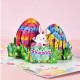 Handmade 3D Pop Up Card Rabbit Colourful Egg Birthday Easter Religious Celebrations