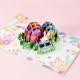 Handmade 3D Pop Up Card Rabbit Colourful Egg Birthday Easter Religious Celebrations