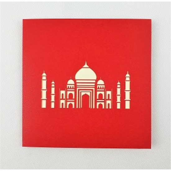 Handmade 3D Pop Up Card Taj Mahal Birthday, Wedding, Anniversary, Valentines Day, Holiday, New home, Best Wishes, blank greeting card