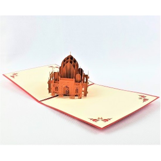 Handmade 3D Pop Up Card Taj Mahal Birthday, Wedding, Anniversary, Valentines Day, Holiday, New home, Best Wishes, blank greeting card