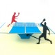 Handmade 3D Pop Up Card Ping Pong Table Tennis Birthday Father's Day Valentine's Day Anniversary Love Friendship Blank Celebrations Card