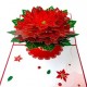 Handmade 3D Pop Up Card Poinsettia Flower Christmas Card Merry Christmas Xmas Gift Decoration Ornament Celebrations Blank 