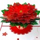 Handmade 3D Pop Up Card Poinsettia Flower Christmas Card Merry Christmas Xmas Gift Decoration Ornament Celebrations Blank 