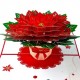 Handmade 3D Pop Up Card Poinsettia Flower Christmas Card Merry Christmas Xmas Gift Decoration Ornament Celebrations Blank 