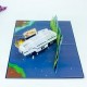 Handmade 3D Pop Up Card Recreational Vehicle Birthday Father's Day Wedding Anniversary Valentine's Day Graduation Retirement Outdoor Camping Blank Card