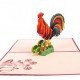 Handmade 3D Pop Up Card Rooster Birthday Mother's Day Father's Day Wedding Anniversary Valentine's Day New Pet