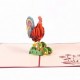 Handmade 3D Pop Up Card Rooster Birthday Mother's Day Father's Day Wedding Anniversary Valentine's Day New Pet