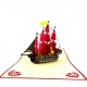 Handmade 3D Pop Up Card Galleon Sailing Boat Spanish Amanda Birthday Valentine's Day Anniversary Father's Day Mother's Day Leaving Holiday Retirement Blank Card