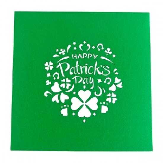 Handmade 3D Pop Up Card Saint Patrick's Day Four Leaf Clover Rainbow Celebrations Seasonal Greetings