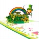 Handmade 3D Pop Up Card Saint Patrick's Day Four Leaf Clover Rainbow Celebrations Seasonal Greetings