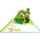 Handmade 3D Pop Up Card Saint Patrick's Day Four Leaf Clover Rainbow Celebrations Seasonal Greetings