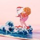 Handmade 3D Pop Up Christmas Card Santa Claus surfing board sea waves dolphin sea lion summer Happy Christmas seasonal greetings card for friend family, him and her